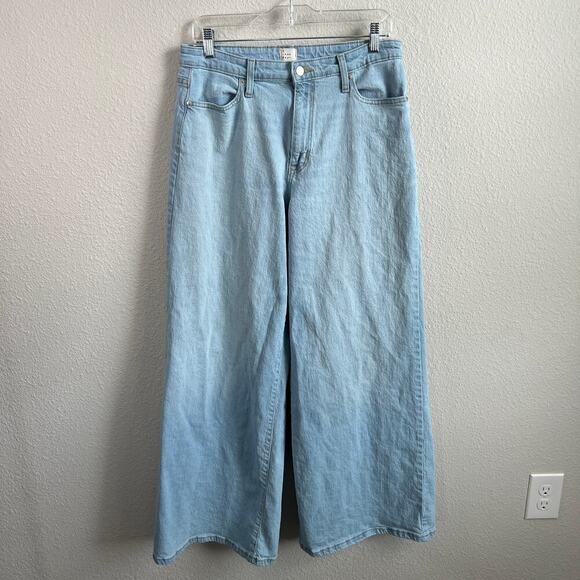 a new day Denim - A New Day Target Jeans Women's 8/29 Wide Leg High Rise Light Wash Stretch Denim